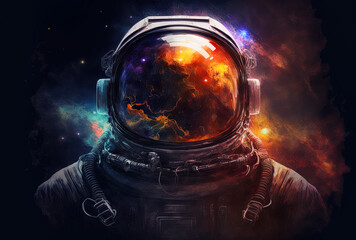 Deep space astronaut. Generative AI