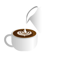 Cup of coffee on yellow background and copy space, relax time with coffee Stock PNG.