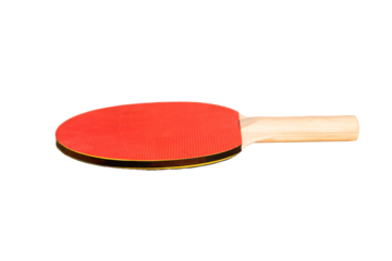 Ping pong paddle isolated on white background