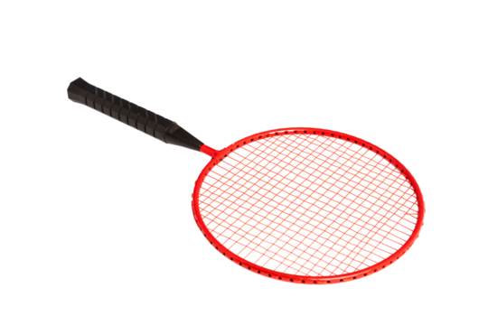 Badminton racket isolated on white background