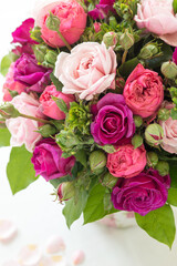 Rosenstrauß in Rosatönen