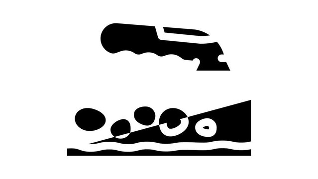 removal of age spots glyph icon animation
