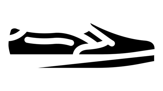 slipons footwear glyph icon animation