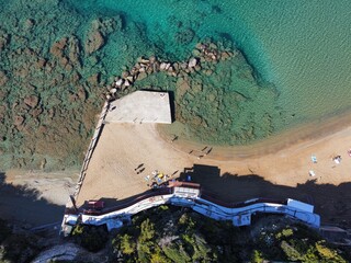 aerial view of a beach
