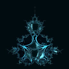 Fototapeta premium 3d melting wax shades of blue pattern