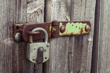 old lock on a door