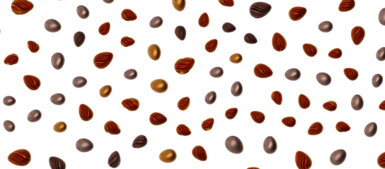 3d rendering of Easter elegant eggs with gold paint