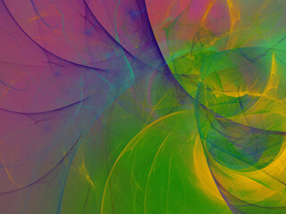 purple and green abstract fractal background 3d rendering illustration