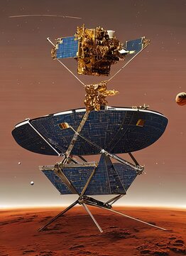 Fictional Mariner 9 From USA. Space Art Collection