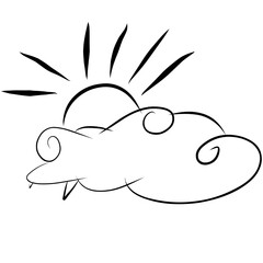 Doodle Cloud Vector