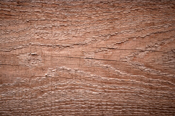 Old wooden background with cracks. Board, texture, rough, brown, faded, scratch, background for pictures