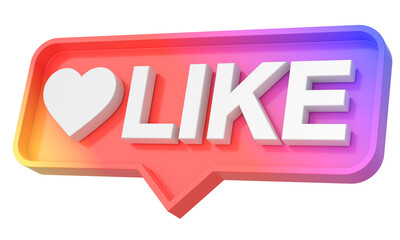 3D like icon. 3D icon. 3D illustration.