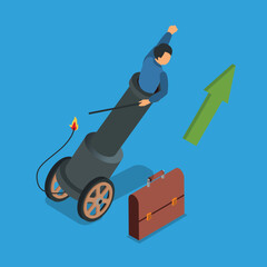 Determination to victory, challenge and ambition isometric 3d vector illustration concept for banner, website, illustration, landing page, flyer, etc.