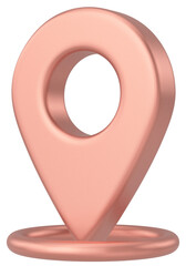 3D location sign. 3D icon. 3D illustration.