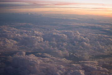 Fototapeta na wymiar Aerial View of Cloud and Sky from Airplane's window