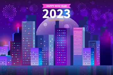 Naklejka premium 2023 banner background. happy new years theme. happy new years wallpaper. happy new years background