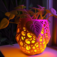 Planter with lights