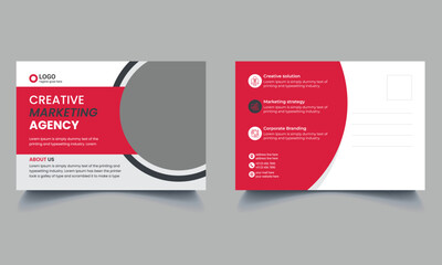Corporate postcard design template. modern postcard design. creative postcard design template.