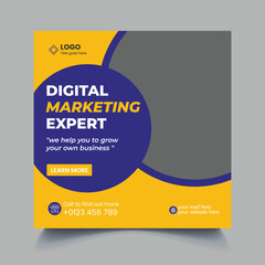 Social Media banner template. Creative social media post banner template. corporate social media template.