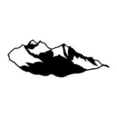 silhouette of a mountain