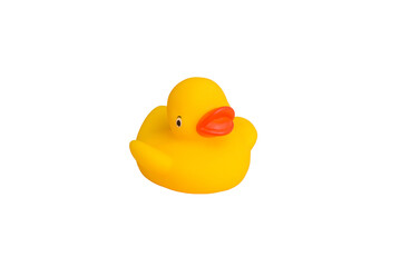 Rubber duck isolated on white background