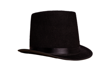 Magician hat isolated on white background .