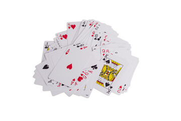 Magician cards isolated on white background