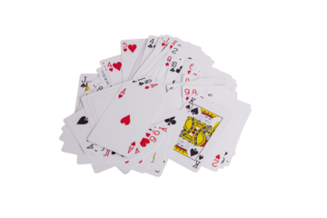 Magician cards isolated on white background