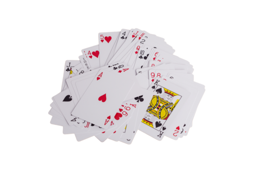 Magician cards isolated on white background