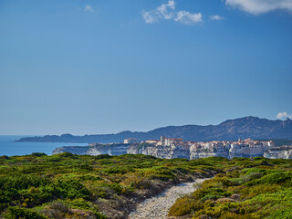 The city of Bonifacio is lying on high cliff