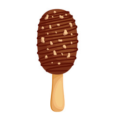 Sweet summer dessert, popsicle on a stick.Vector graphics.