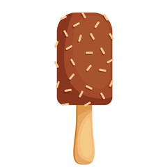 Sweet summer dessert, popsicle on a stick.Vector graphics.
