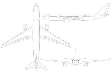Avión comercial bimotor de largo alcance a330