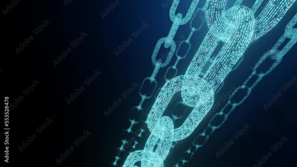 Poster block chain concept - chain consists of network connections.block chain.crypto currency,cryptocurren