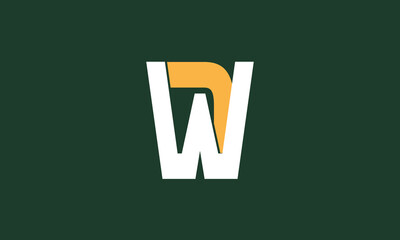 D w dw wd initial logo design vector