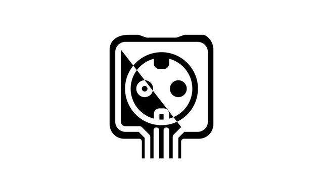 weatherproof socket glyph icon animation