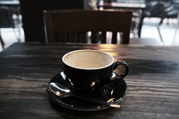 cup of coffee on table
