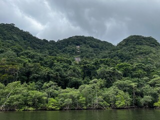 lake and mountains