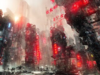 covid in cyberpunk city
