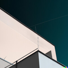 Buildings Front of Blue Clear Sky Generative AI