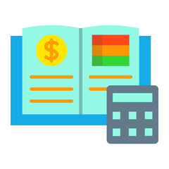 Accounting Book Flat Icon