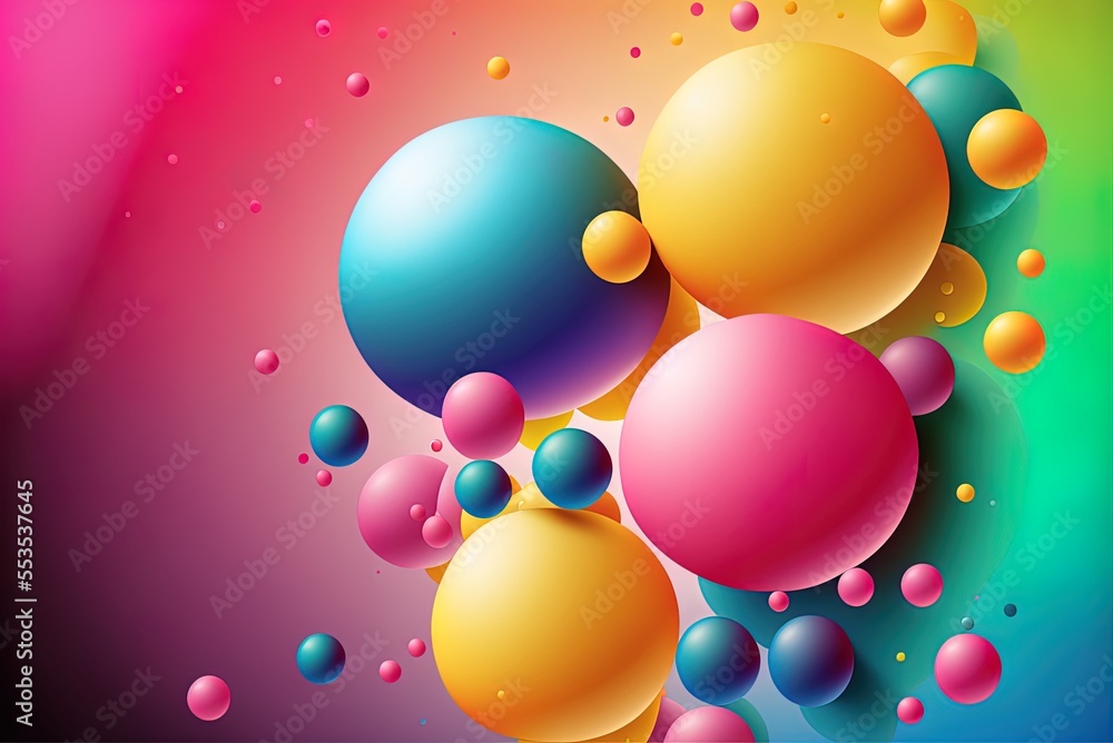 Poster gradient backdrop with pop party colors generative ai