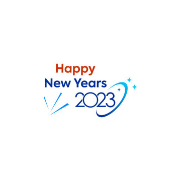lettering happy new years 2023 greeting message vector
