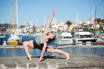 woman doing yoga exercise