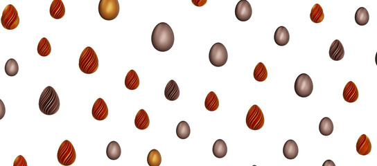 3d rendering of Easter glitter and black eggs