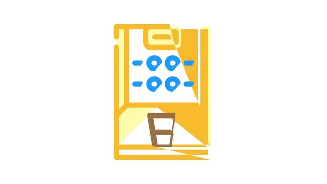 vending coffee machine color icon animation