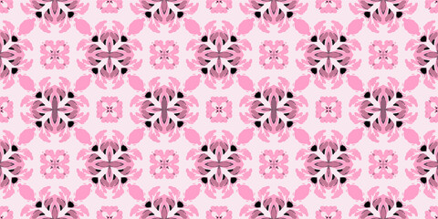 Abstract seamless pattern, seamless wallpaper, seamless background designed for use for interior,wallpaper,fabric,curtain,carpet,clothing,Batik,satin,background , illustration, Embroidery style.