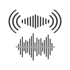 Sound icon. Voise wave background vector ilustration.