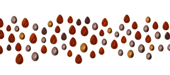 Abstract luxury golden easter eggs isolated