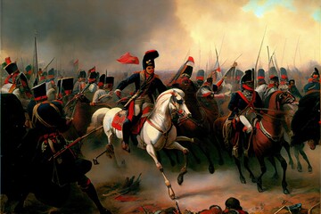 Battle of Waterloo - obrazy, fototapety, plakaty
